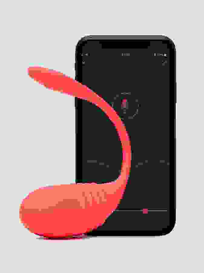 Lovense Vulse App Controlled Thrusting and Vibrating Love Egg, Red, hi-res